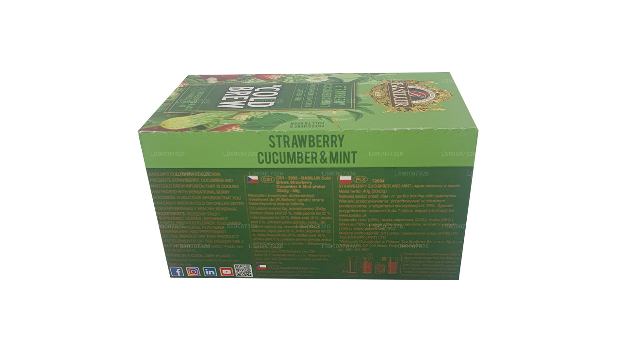 Basilur Cold Brew „Erdbeergurke und Minze“ (40 g) Box