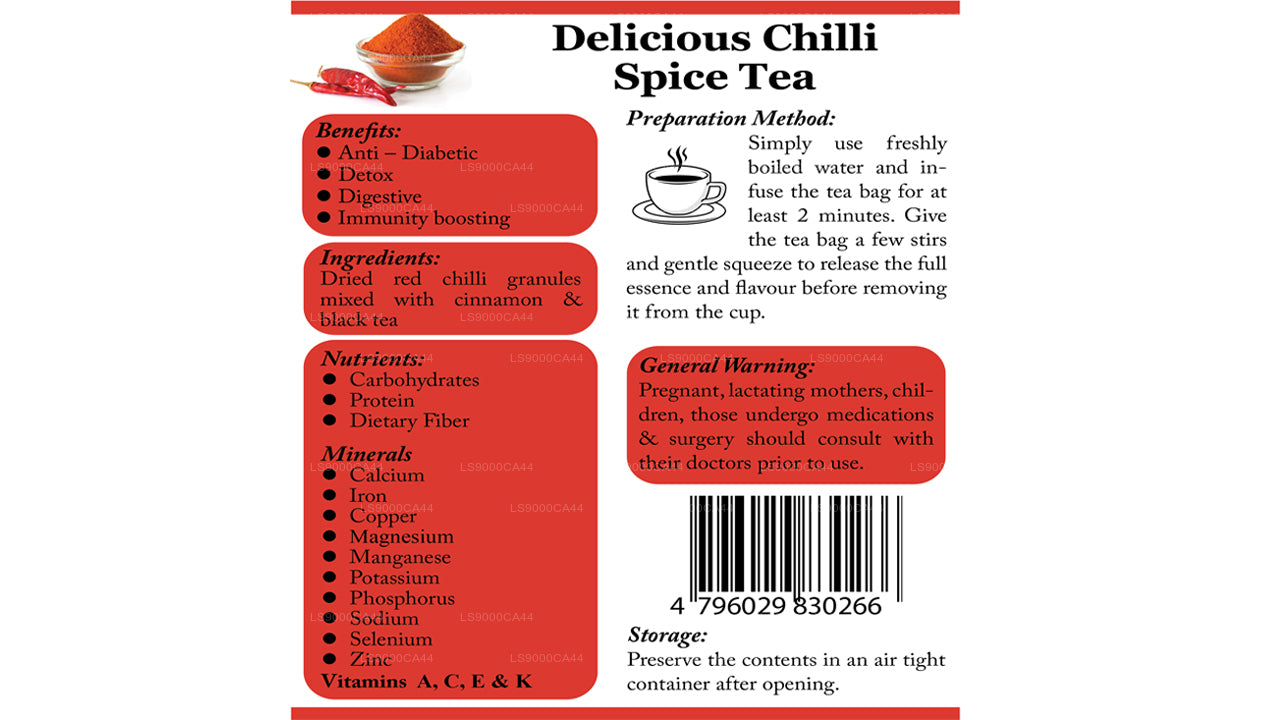 Lifetone Chili-Tee (Rot) (40 g) 20 Teebeutel