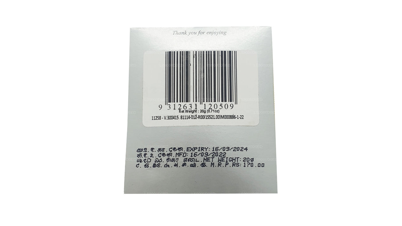 Dilmah Himbeertee (20 g), 10 einzeln in Folie verpackte Teebeutel