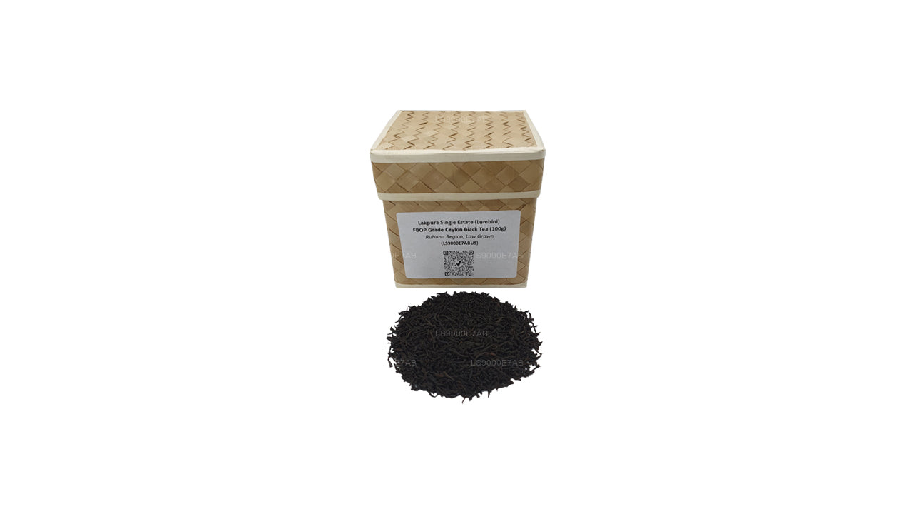 Lakpura Single Estate (Lumbini) Ceylon-Schwarztee in FBOP-Qualität (100 g)