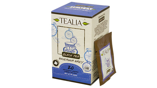 Tealia Govenor Grey Schwarztee (40 g) 20 Pyramiden-Teebeutel