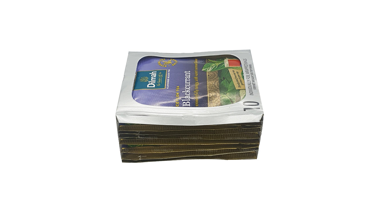 Dilmah Blackcurrent Tea (20 g), 10 einzeln in Folie verpackte Teebeutel