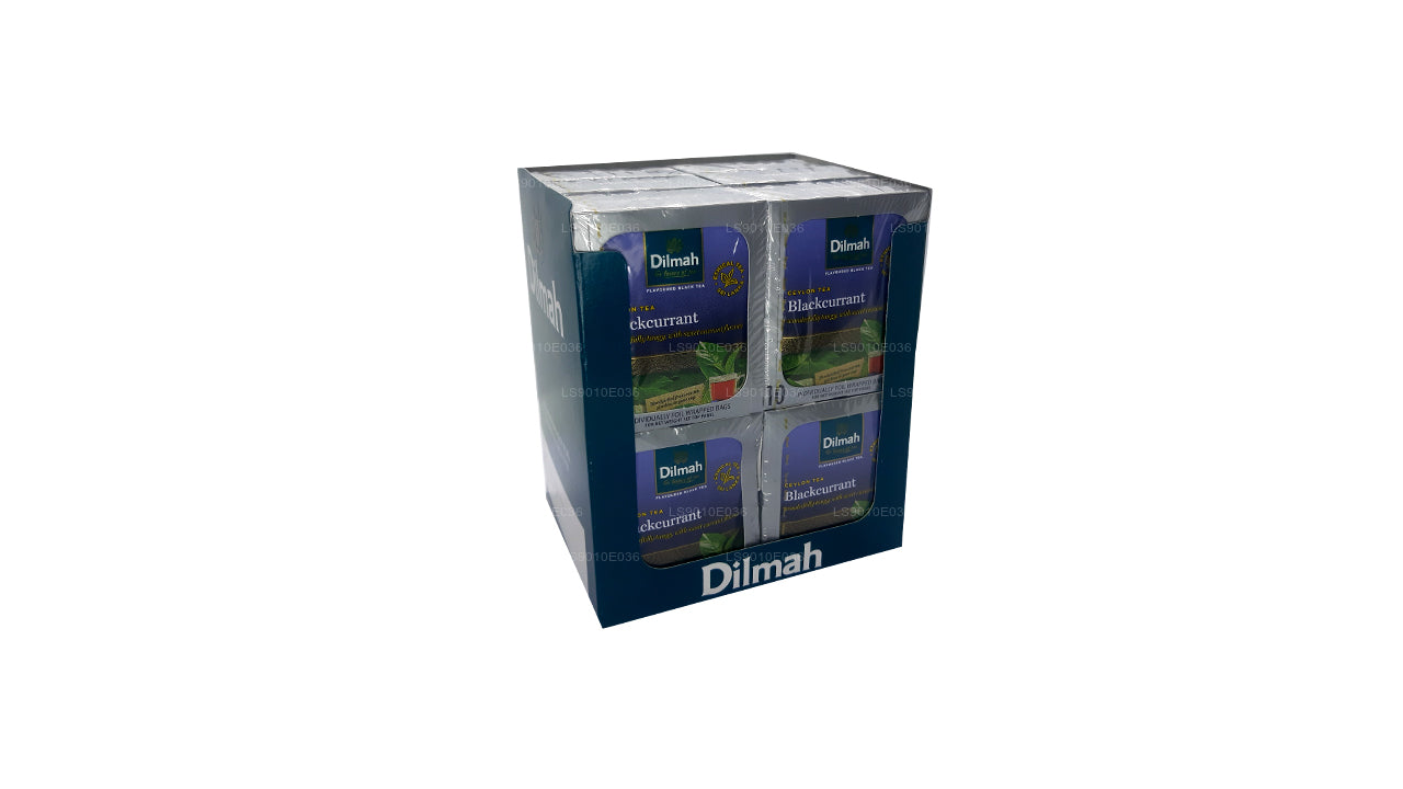 Dilmah Tee mit schwarzem Johannisbeergeschmack (20 g), 10 einzeln in Folie verpackte Beutel (12er-Pack)