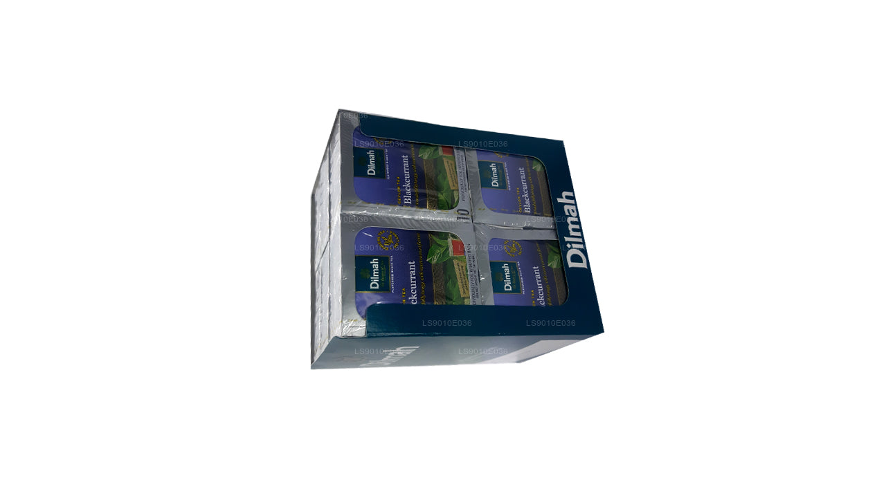 Dilmah Tee mit schwarzem Johannisbeergeschmack (20 g), 10 einzeln in Folie verpackte Beutel (12er-Pack)