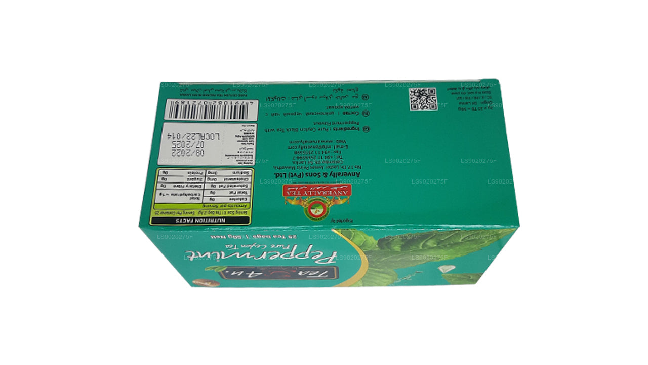 Tea4U Pfefferminz reiner Ceylon-Tee (50 g), 25 Teebeutel