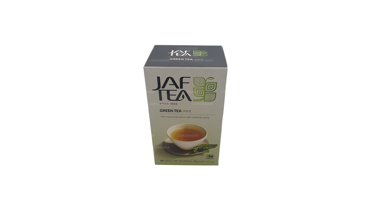 Jaf Tea Pure Green Collection Teebeutel mit Grüntee-Minz-Folie, 40 g