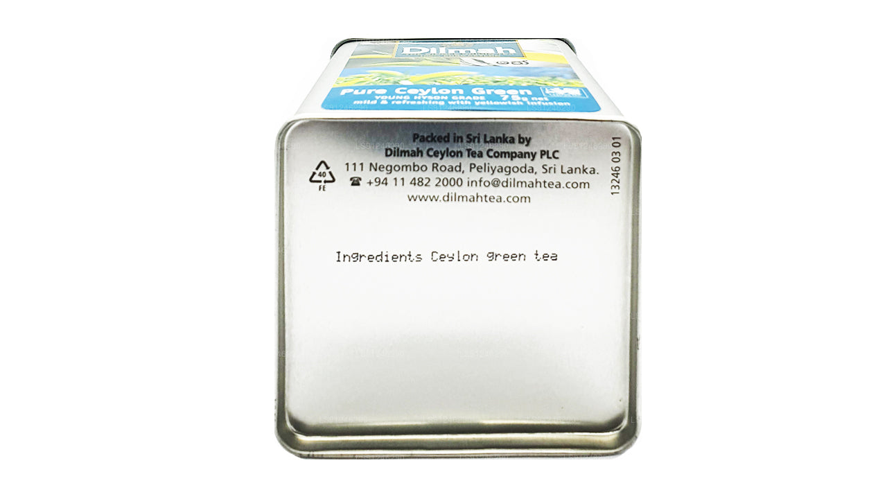 Dilmah Pure Ceylon Grüntee (YOUNG HYSON GRADE) Loseblatttee (75 g) Caddy