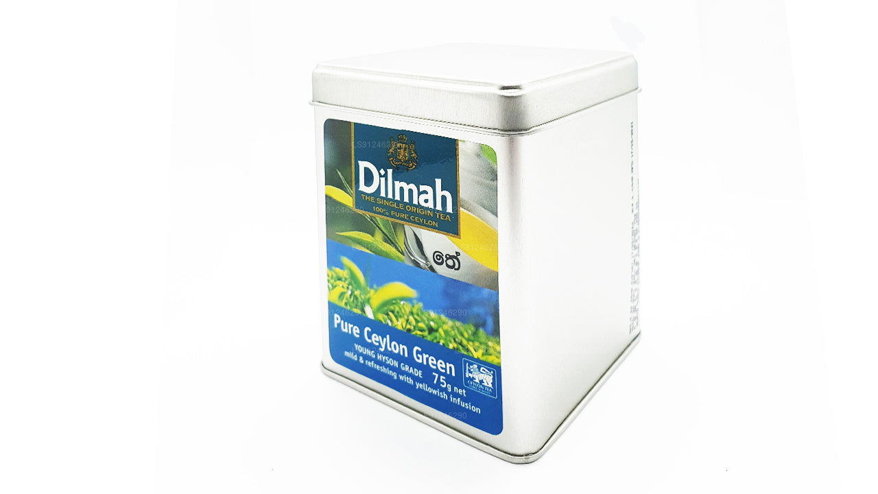 Dilmah Pure Ceylon Grüntee (YOUNG HYSON GRADE) Loseblatttee (75 g) Caddy